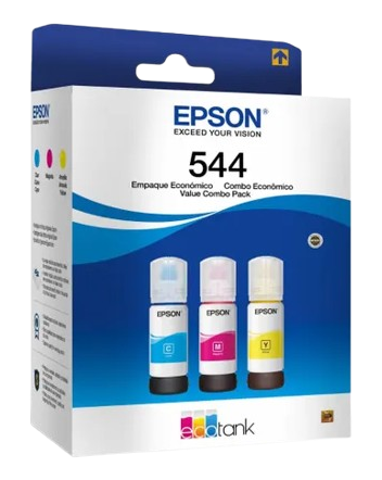 Pack de tintas, 3 colores de EPSON, Modelo: T544